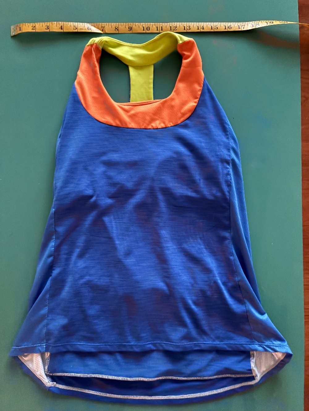Moxie Cycling T-Back Jersey Size XL in Blue/Orange/Yellow